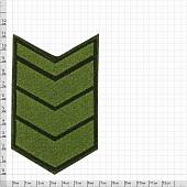 Знак - годичка ( нашивка шеврон ) нарукавный за выслугу лет ( по годам службы ) 16 лет полевой вышитый на липучке (2508066) - ВОЕНТОРГ ТЫЛОВИК