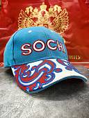 Бейсболка SOCHI / СОЧИ 2014 вышитая голубая (1401158) - ВОЕНТОРГ ТЫЛОВИК