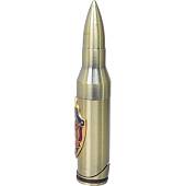 Зажигалка патрон с символикой КГБ СССР малая газовая золотистая (4403946) - ВОЕНТОРГ ТЫЛОВИК