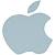 Наклейка металлизированная Apple ( Эппл ) 5х4.2 (4420055) - HAKKI