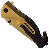 Нож складной BOKER PLUS полуавтоматический с клипсой золотистый (3913088) - ВОЕНТОРГ ТЫЛОВИК