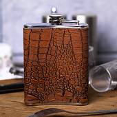 Фляга подарочная с символикой ГРУ ГШ ВС РФ 8 OZ-240 мл коричневая (4608979) - ВОЕНТОРГ ТЫЛОВИК