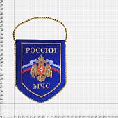 Вымпел с символикой МЧС России малый вышитый 13х16 синий (4502029) - ВОЕНТОРГ ТЫЛОВИК