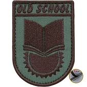 Нашивка ( шеврон патч patch ) тактическая OLD SCHOOL вышитая на липуче 8х5,5 коричневая (2509145) - ВОЕНТОРГ ТЫЛОВИК