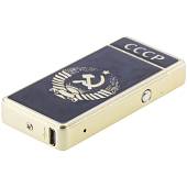 Зажигалка с символикой Герб СССР электронная с зарядкой от USB черно-золотистая (4403319) - ВОЕНТОРГ ТЫЛОВИК