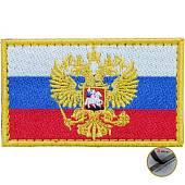 Нашивка ( шеврон патч patch ) тактическая Флаг России с гербом вышитая на липучке 8,5х5 триколор (2509168) - ВОЕНТОРГ ТЫЛОВИК