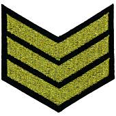 Знак - годичка ( нашивка шеврон ) нарукавный за выслугу лет ( по годам службы ) 3 года вышитый черный (2508105) - ВОЕНТОРГ ТЫЛОВИК