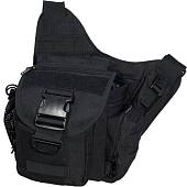 Сумка-органайзер TAC на плечо тактическая MOLLE черная (3310106) - ВОЕНТОРГ ТЫЛОВИК