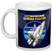 Кружка с символикой Космические войска России белая (4601146) - ВОЕНТОРГ ТЫЛОВИК