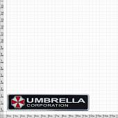 Шильдик ( наклейка шильд ) на авто UMBRELLA CORPORATION 12х3 черный (12017806) - ВОЕНТОРГ ТЫЛОВИК