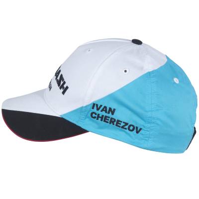 Бейсболка КАЛАШНИКОВ Izhmash Biathlon / Ivan Cherezov вышитая бело-голубая (1401922) - HAKKI.RU