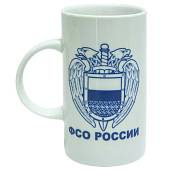 Кружка с символикой ФСО России белая (4601030) - ВОЕНТОРГ ТЫЛОВИК