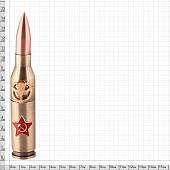 Зажигалка патрон с символикой ВДВ / Звезда СССР газовая 140 мм золотистая (4403070) - ВОЕНТОРГ ТЫЛОВИК